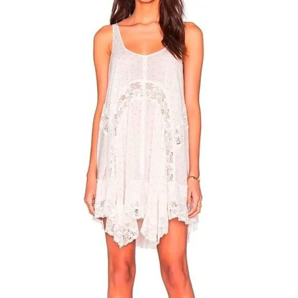 Free People | Intimates & Sleepwear | Free People She Swings Babydoll Slip  Dress Baby Pink Lace Cottagecore Romantic | Poshmark